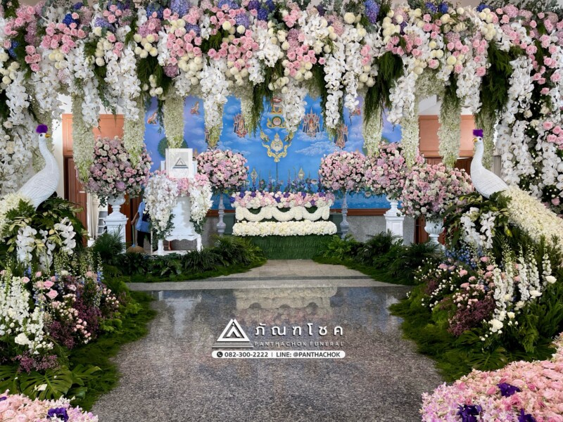 ดอกไม้งานศพวัดธาตุทองรับจัดงานศพ ครบวงจร