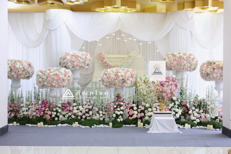 ดอกไม้งานศพวัดพระศรีมหาธาตุรับจัดงานศพ ครบวงจร